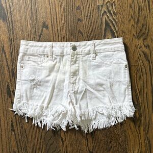 JUST USA White Frayed Hem Shorts Size XS